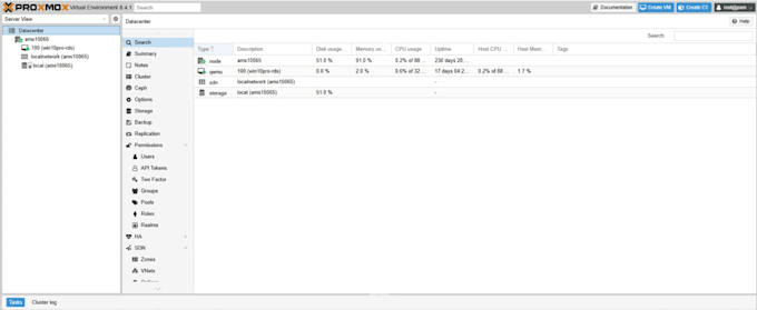 setup proxmox virtualization and multi user vdi