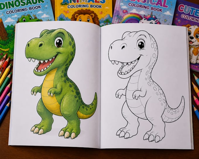 create custom kids coloring book pages for amazon KDP