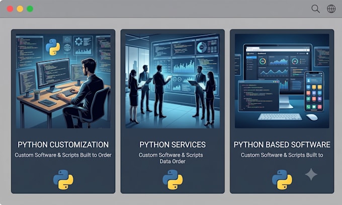 write python code to make customize software solution