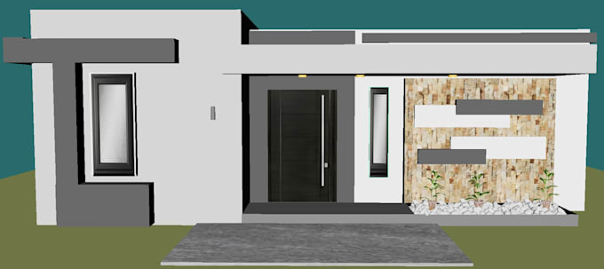 design a basic 3d house model