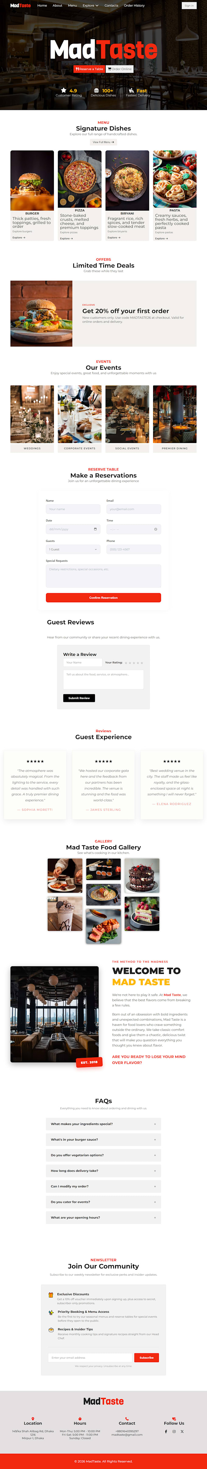 develop a responsive frontend website