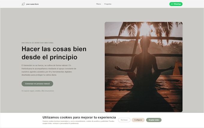 create a professional landing page