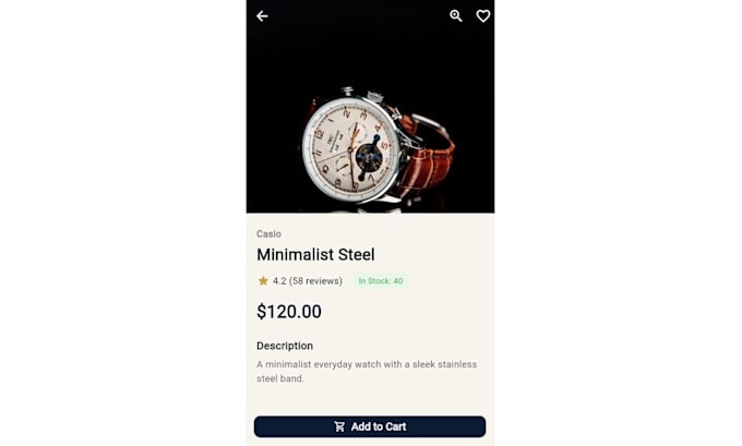provide watch hub ecommerce flutter app with admin panel