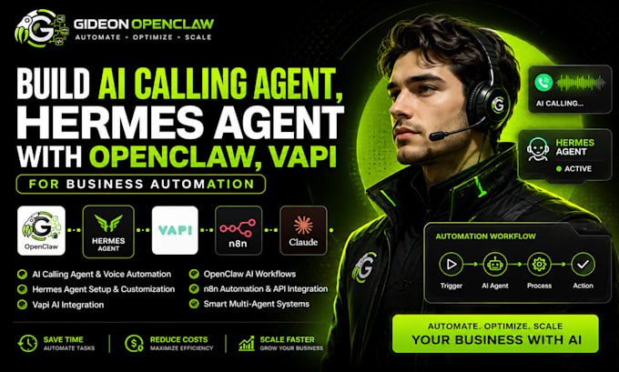 build ai calling agent hermes agent with openclaw vapi for business automation