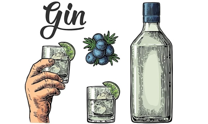 draw digital vintage drawing and hand drawn illustration
