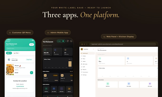 build your white label qr menu saas platform