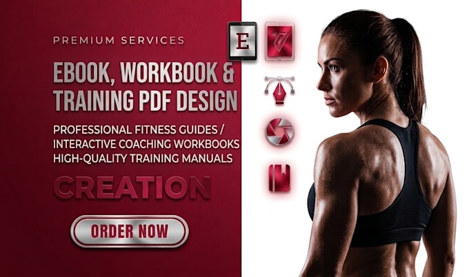 fitness workout ebook, coaching workbook, and training guide pdf design in 24hrs