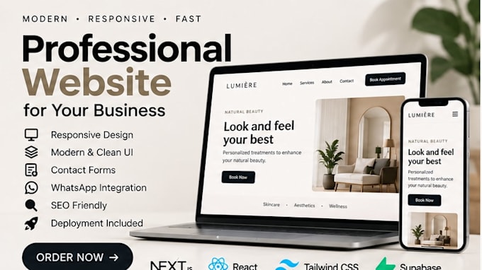 build a modern responsive website for your business