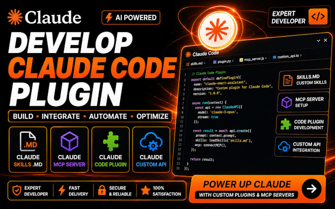 develop claude code plugin claude skills md claude mcp server claude custom api
