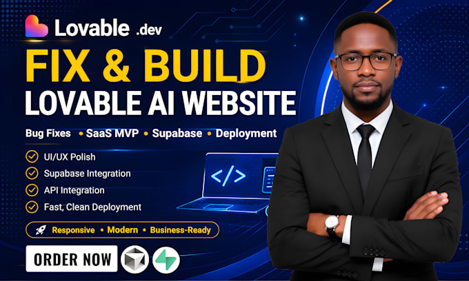 fix lovable ai website, lovable web app, lovable dev saas mvp in 24hours