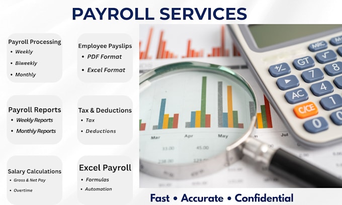 do payroll processing and create excel payroll sheets