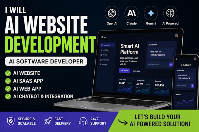 ai website development ai software developer ai website, ai sass app ai web app