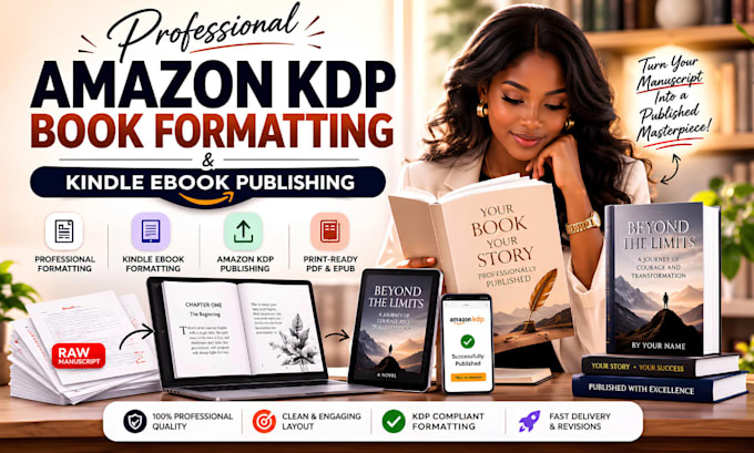 do amazon kdp book formatting and kindle ebook publishing