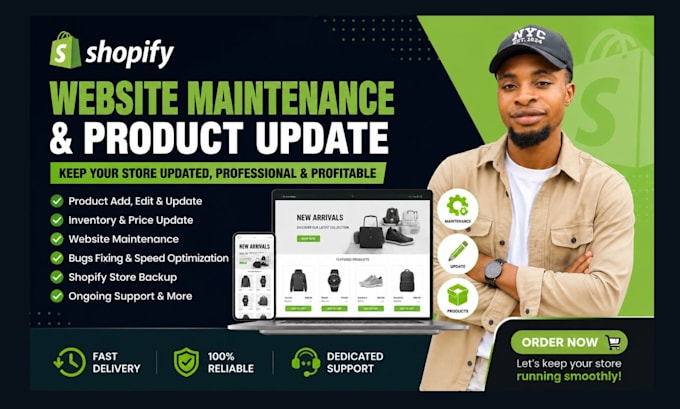 provide shopify store maintenance service to fix low sales and technical issues