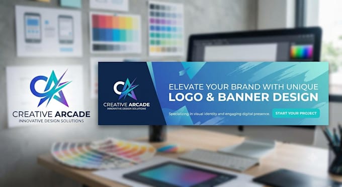 youtube channel custom banner design creative modern