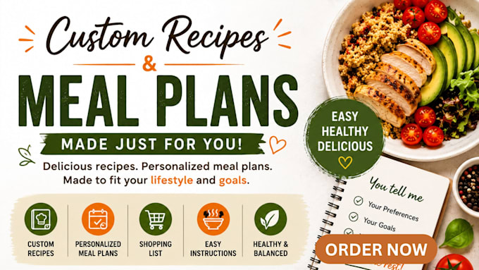 create custom recipes and personalized meal plans