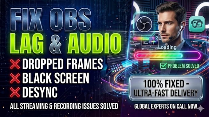 fix obs studio lag, audio issues, and stream frame drops