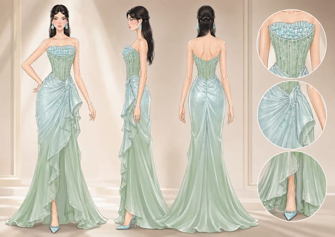 create fashion designs and illustration