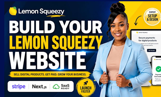 build lemon squeezy website saas sub payment gateway and digital product setup