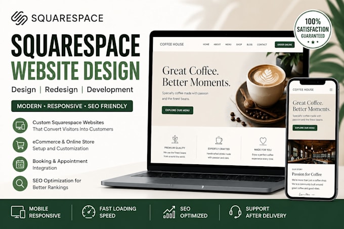 do squarespace website development design redesign squarespace website fix error
