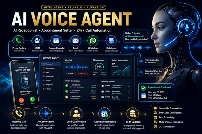 ai voice agent, ai receptionist and ai appointment setter