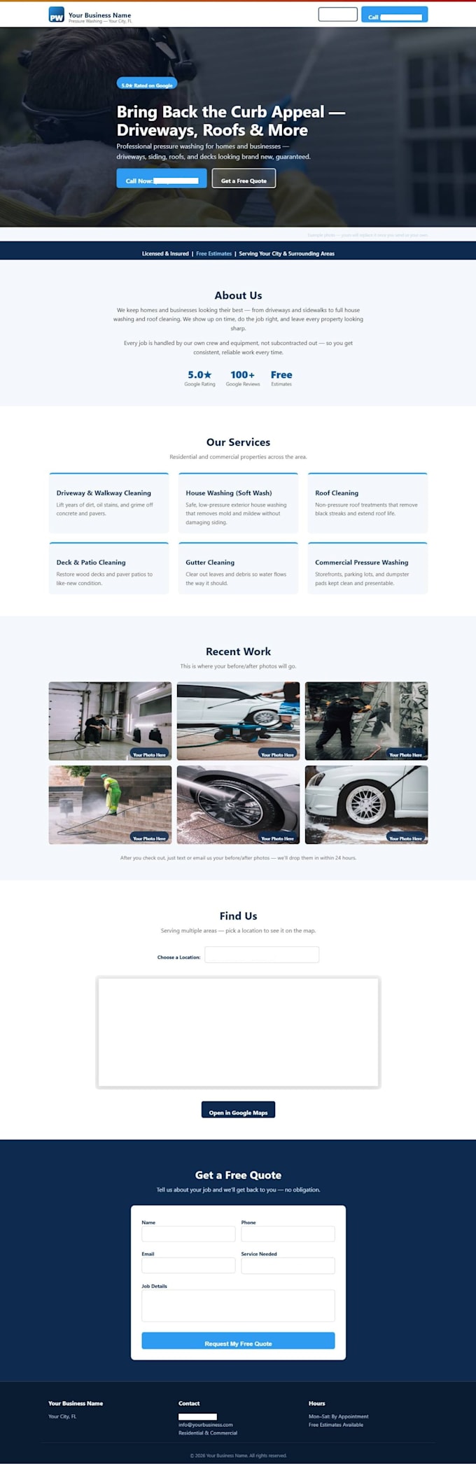 do web design landing page pagina web sitio web en espanol