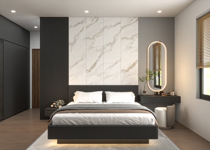 3d design and render realistic interior, exterior
