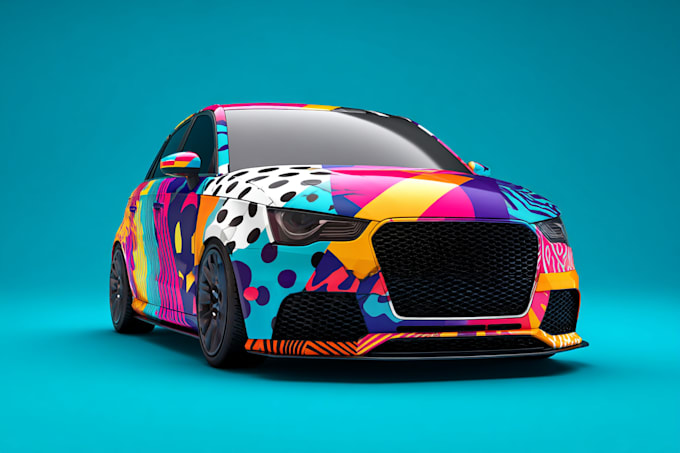 create a professional vehicle wrap design for your brand
