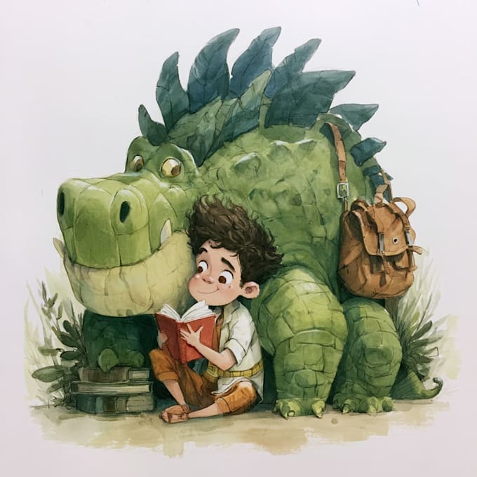 create childrens story book illustration