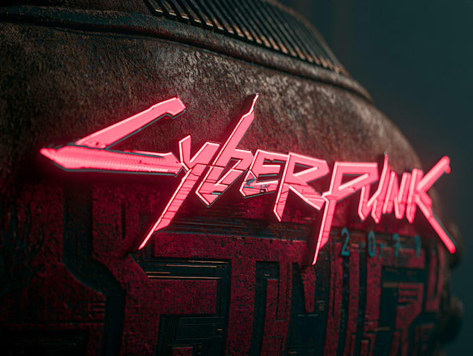 design futuristic cyberpunk logo or typography