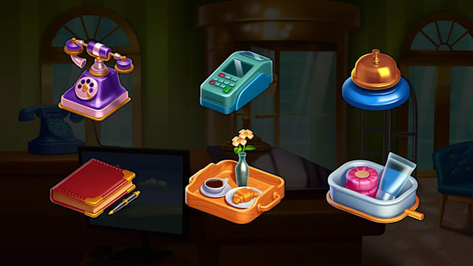 create illustrations for mobile games