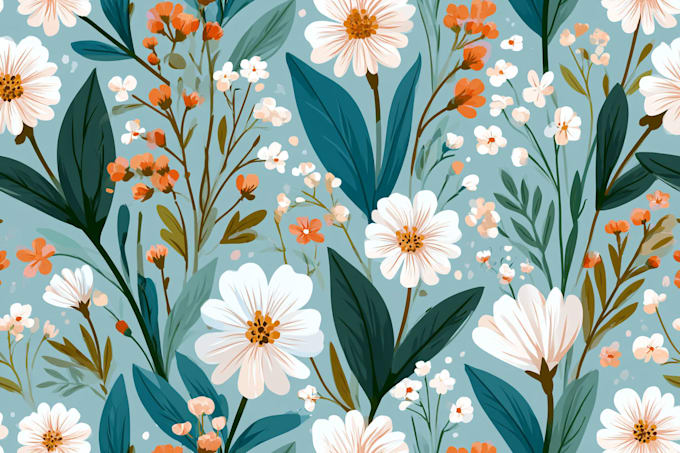 design seamless pattern, textile prints, floral patterns