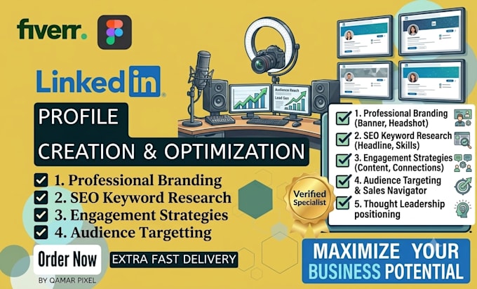 professionally  create, revamp, or optimize your linkedin
