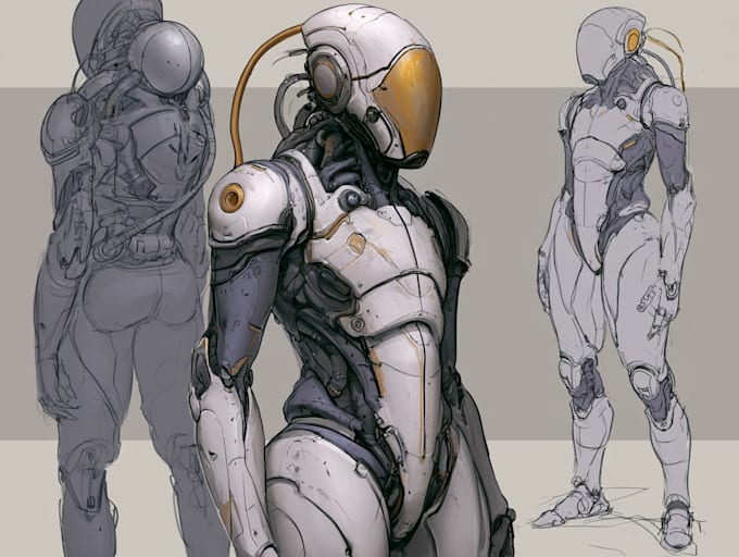 do sci fi mecha and robot concept art