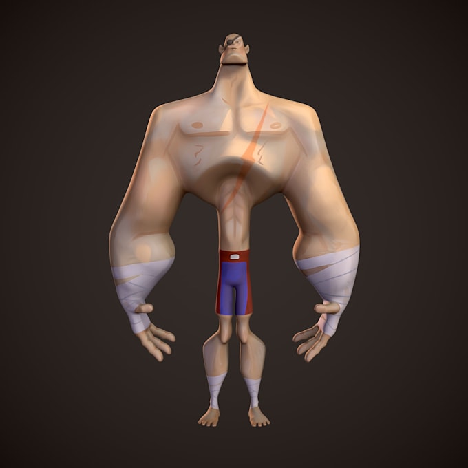 do a 3d character model