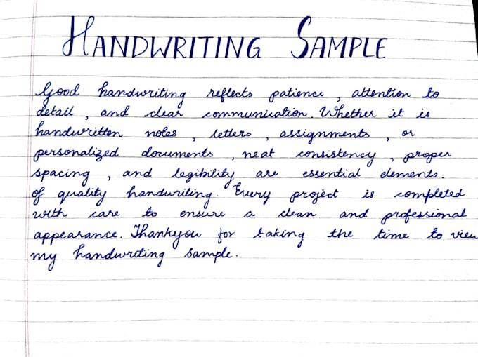provide content writing and handwriting services