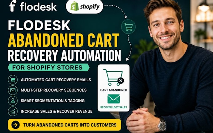 create flodesk abandoned cart recovery shopify automation