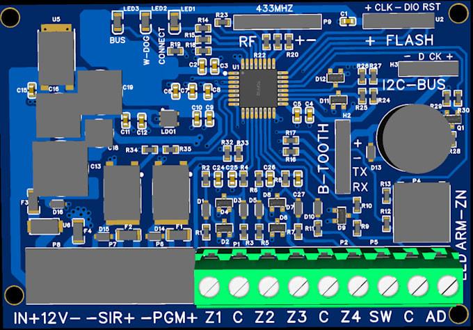 covert your schematics into pcb layout