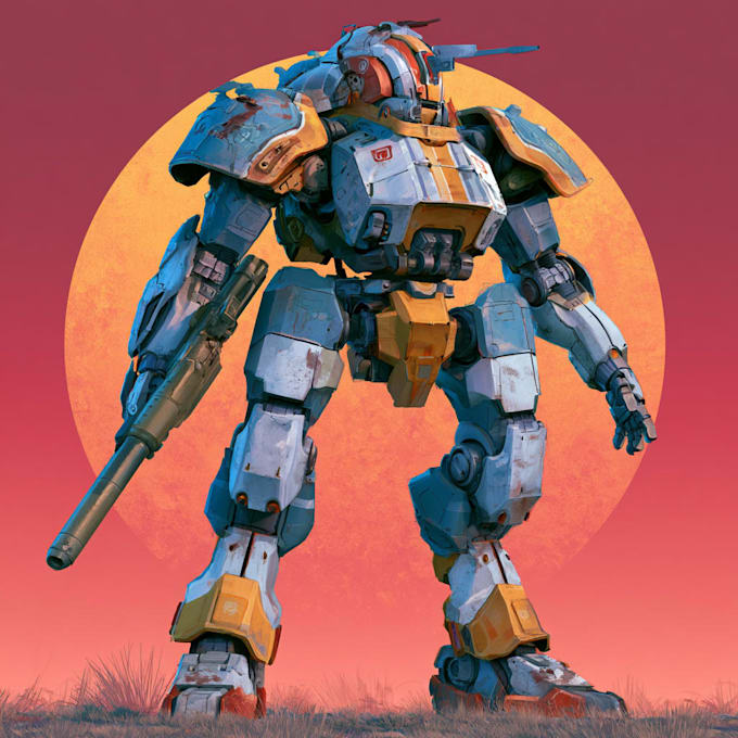 create custom mecha robot art