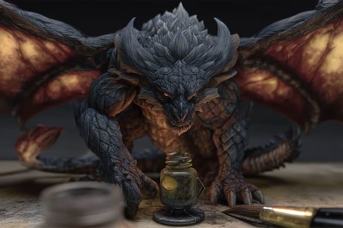 paint your dark fantasy creature