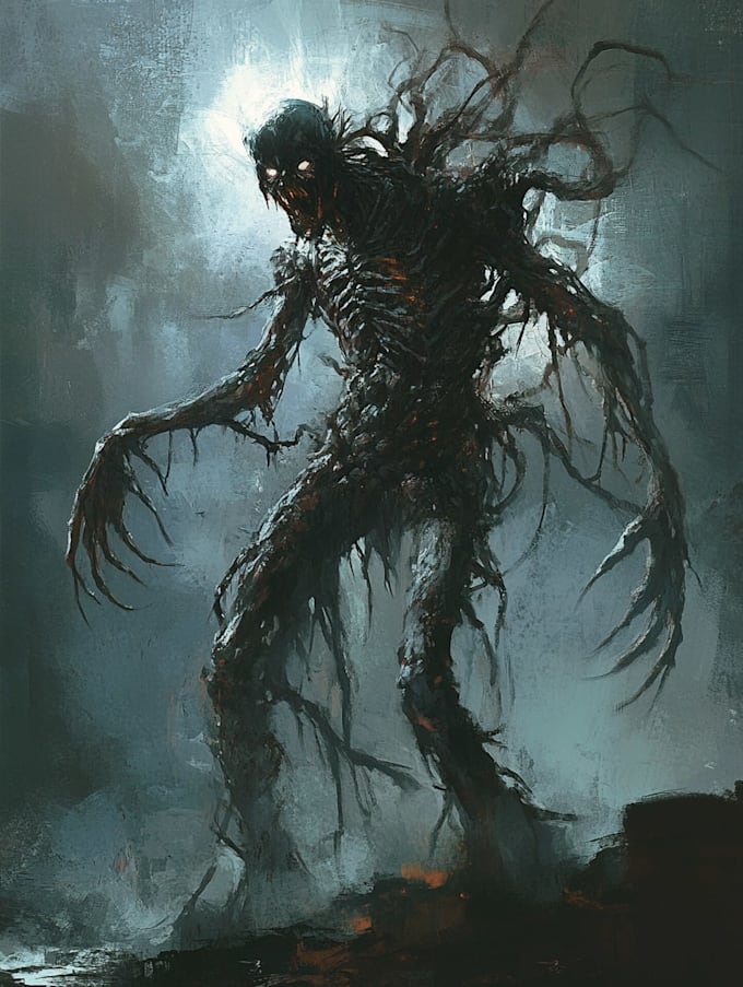 horror vampire lord queen character desing