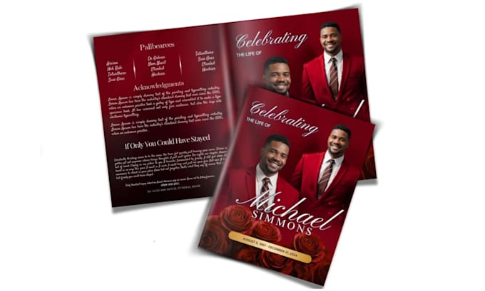 funeral program, obituary program, memorial program, and funeral flyer urgently