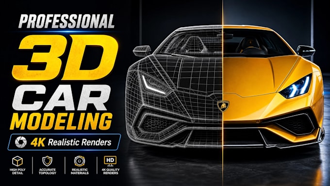do 3d modeling, 3d car rendering, automotive render in blender