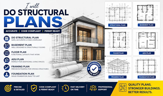 do floor plan, structural plan, texas adu permit plans and garage conversion