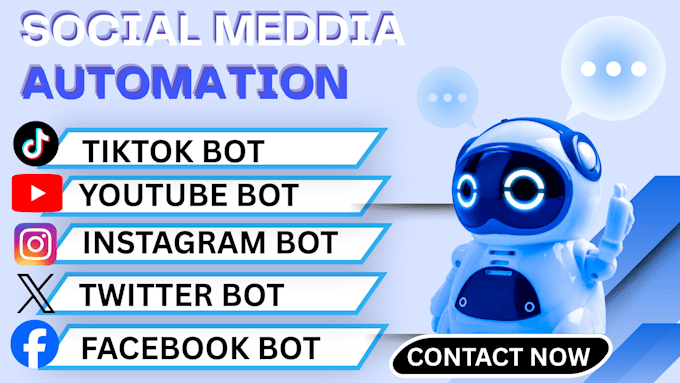 develop social media bot, instagram bot, tiktok bot, youtube bot, twitter x bot