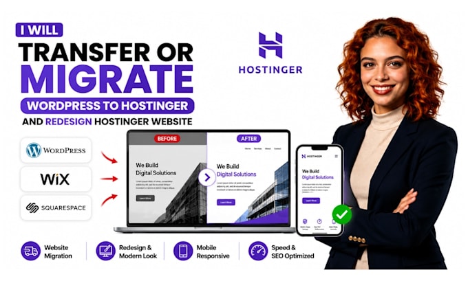 convert, transfer or migrate wordpress to hostinger and optimize website speed