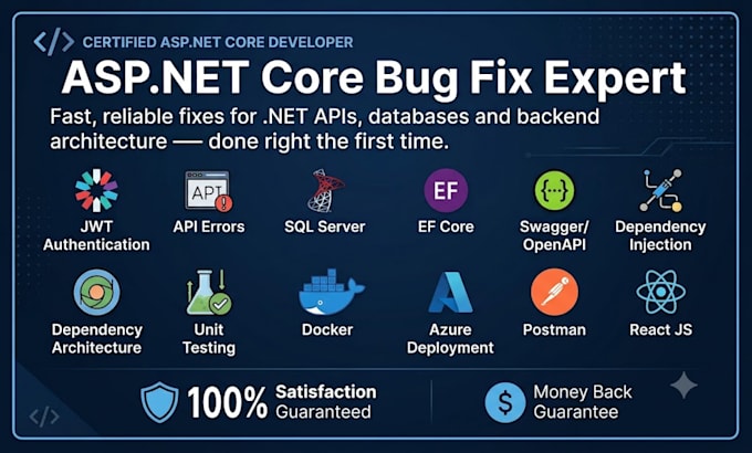 fix asp dot net core web API bugs, ef core ,sql server issue