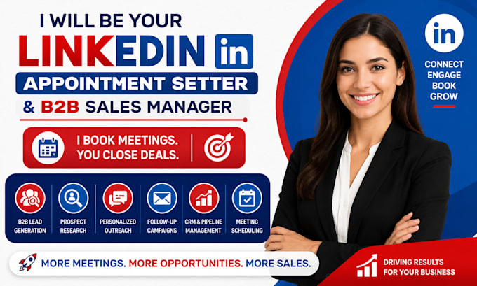 be your linkedin appointment setter and b2b sales manage