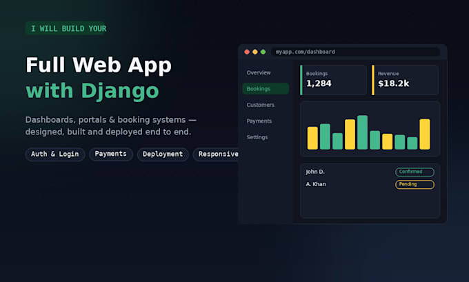 build a custom django web application with python