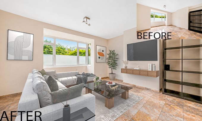 create realistic virtual staging for real estate photos